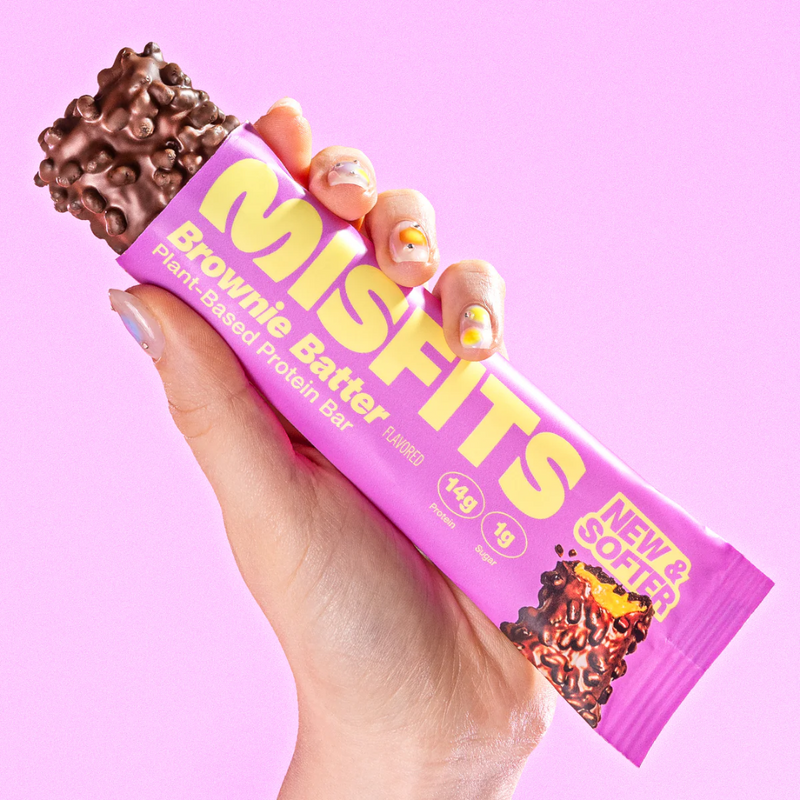 Misfits Brownie Batter Protein bars 50g - Case of 15 [Best Before: 03/08/2025]