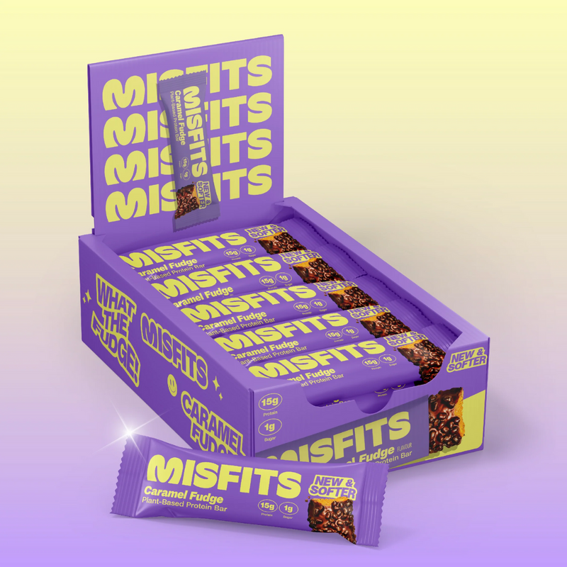 Misfits Caramel Fudge Protein bars 50g - Case of 15