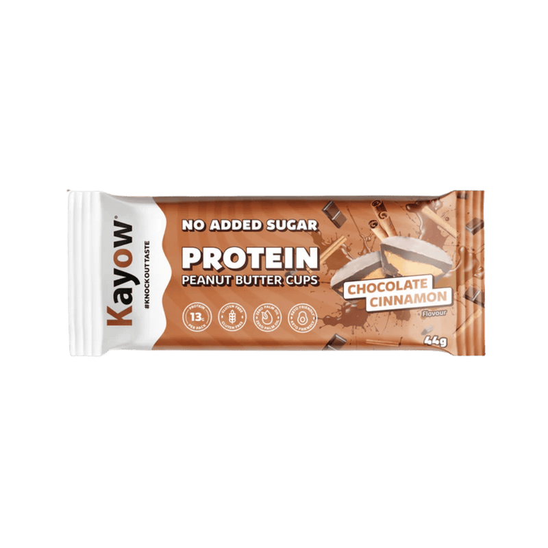 Kayow High Protein Cinnamon Flavour Peanut Butter Cups 44g - Case of 12 [Best Before: 27/05/2026]