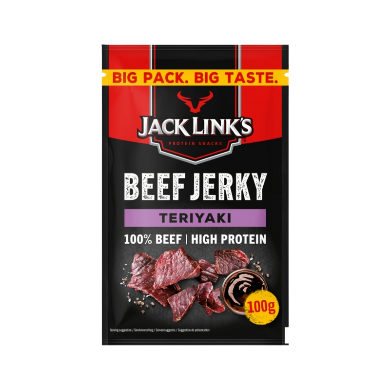 Jack Links Teriyaki Jerky 100g ClipStrip x 12 Packs