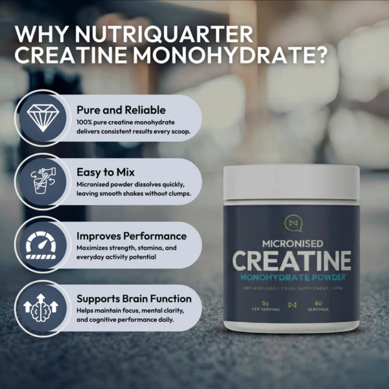 NutriQuarter Creatine Monohydrate Micronised 300g