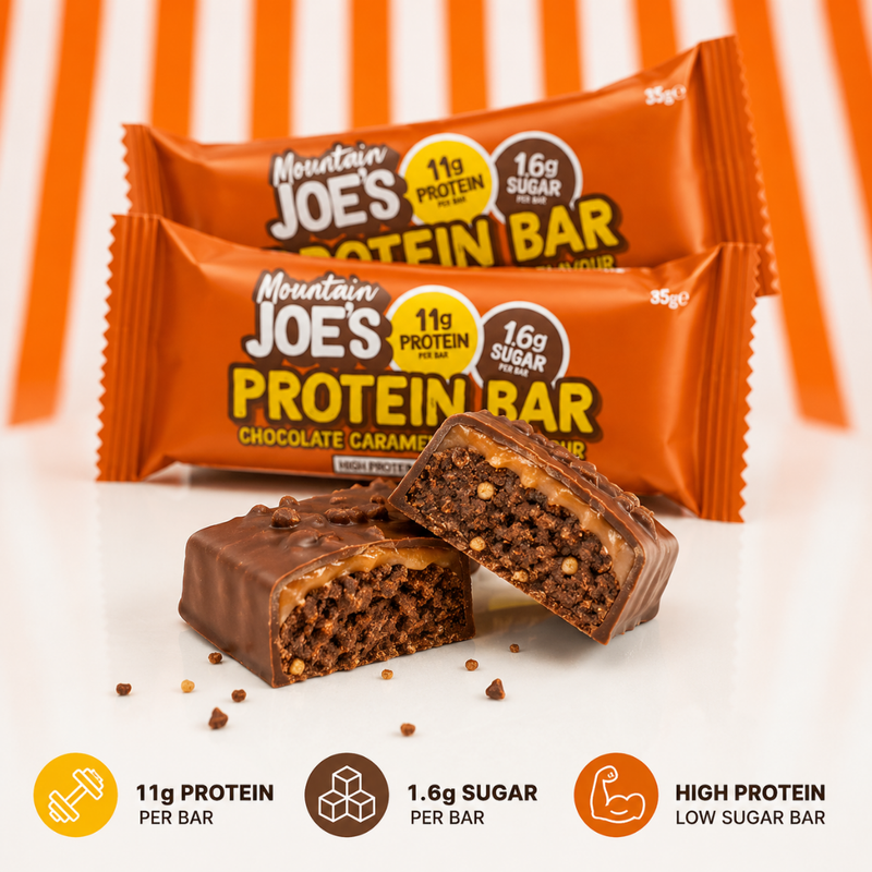Mountain Joe's  Protein Bar Choc Caramel Crisp 35g - Case of 12