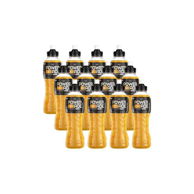 Powerade Golden Mango Isotonic Sports Drink 500ml - Case of 12 [Best Before: 31/05/2026]