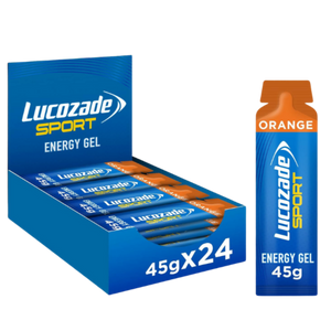 Lucozade Sport Orange Flavour Dual-Fuel Energy Gel 45g - Case of 24 [Best Before: 30/06/2026]