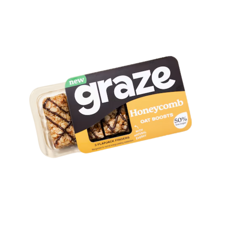 Graze Honeycomb Oat Boost 50g - Case of 9 [Best Before: 05/10/2025]