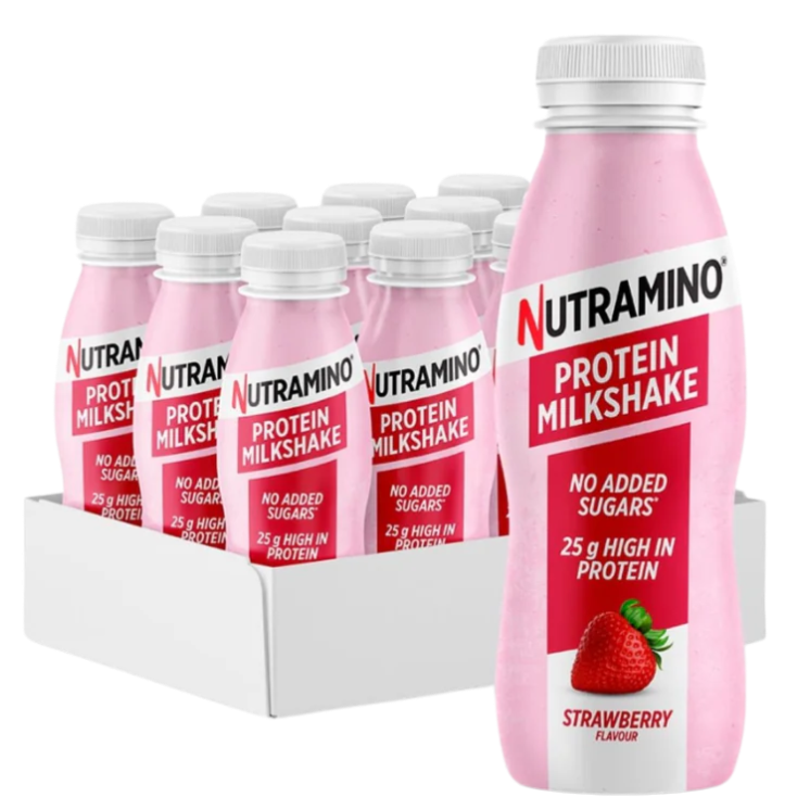 Nutramino Strawberry Protein Milkshake 330ml - Case of 12