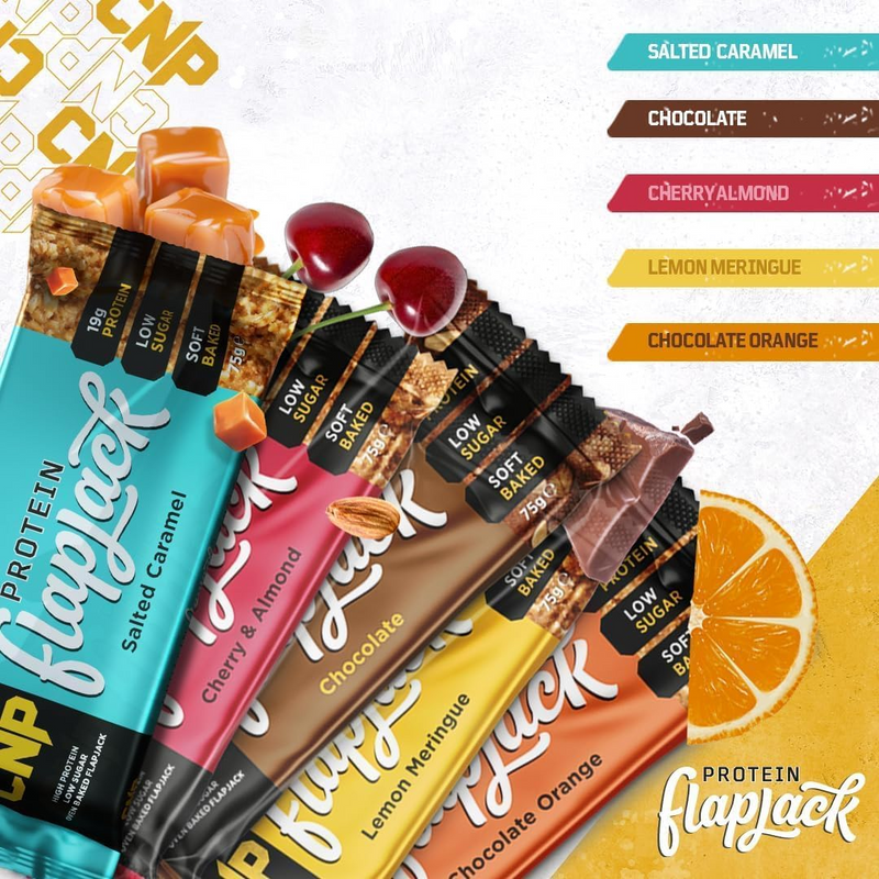 CNP Cherry & Almond Protein Flapjack 75g - Case of 12 [Best Before: 12/06/2025]