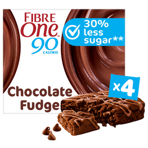 Fibre One 90 Cal Chocolate Fudge Brownie (4 x 24g bar multipack) [Best Before: 14/07/2025]