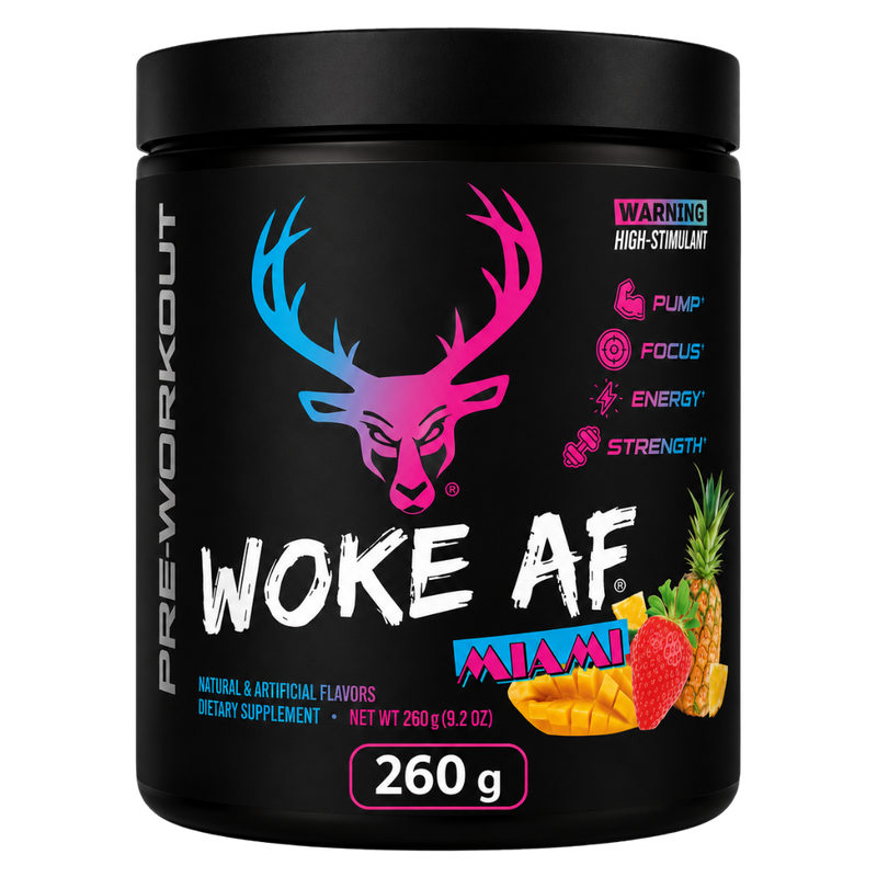Bucked Up Woke AF Miami High-Stim Pre-Workout 260g