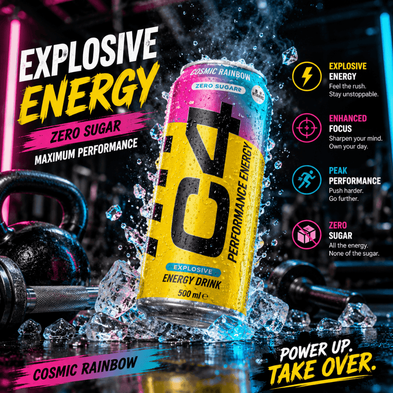 C4 Performance Energy Cosmic Rainbow Zero Sugar 500ml - Case of 24 (6 x 4 x 500ml)