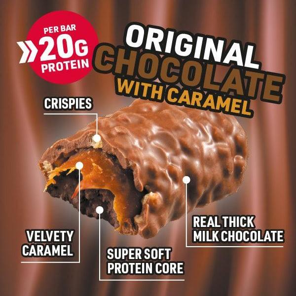 NutriFX Workfit Power Protein bar Original Chocolate flavour (4 x 60g multipack) [Best Before: 20/08/2025]