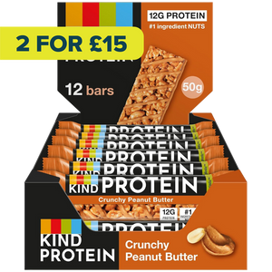 KIND Protein Crunchy Peanut Butter Nut bar 50g - Case of 12 [Best Before: 17/10/2025]