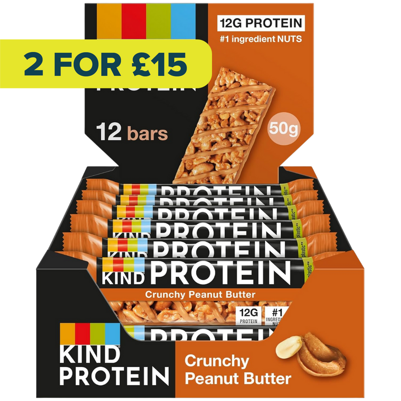 KIND Protein Crunchy Peanut Butter Nut bar 50g - Case of 12 [Best Before: 17/10/2025]