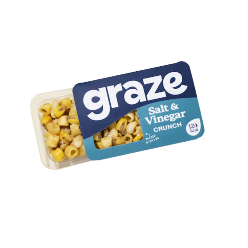 Graze Salt and Vinegar Crunch 28g - Case of 9 [Best Before: 07/07/2025]