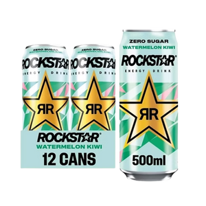 Rockstar Refresh Zero Sugar Energy Drink Watermelon Kiwi 500ml - Case of 12 [Best Before: 31/05/2025]