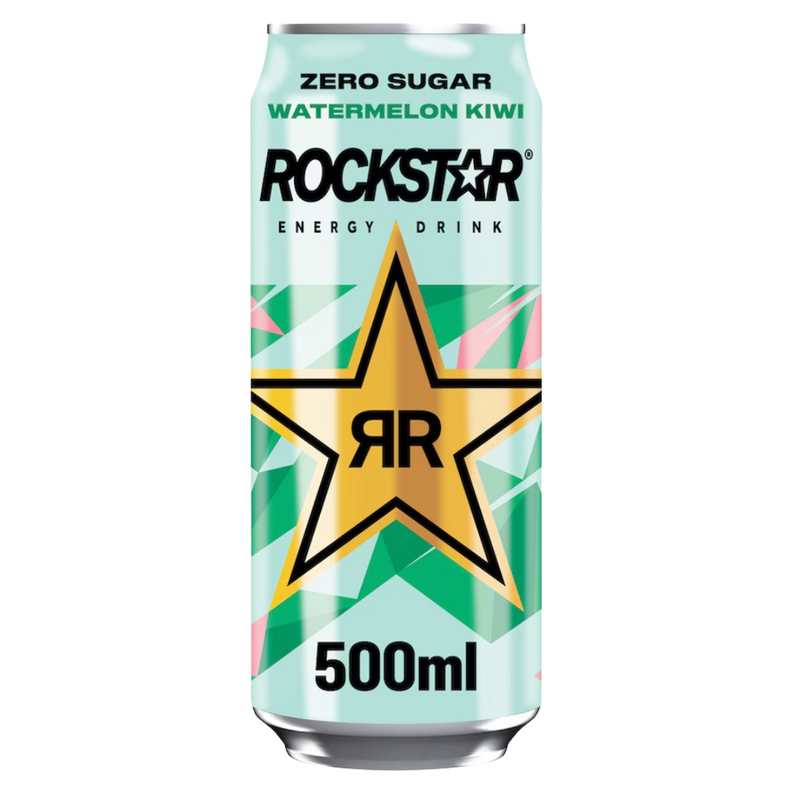 Rockstar Refresh Zero Sugar Energy Drink Watermelon Kiwi 500ml - Case of 12 [Best Before: 31/05/2025]