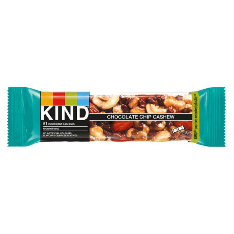 KIND Chocolate Chip Cashew bars 40g - Case of 12 [Best Before: 19/10/2025]