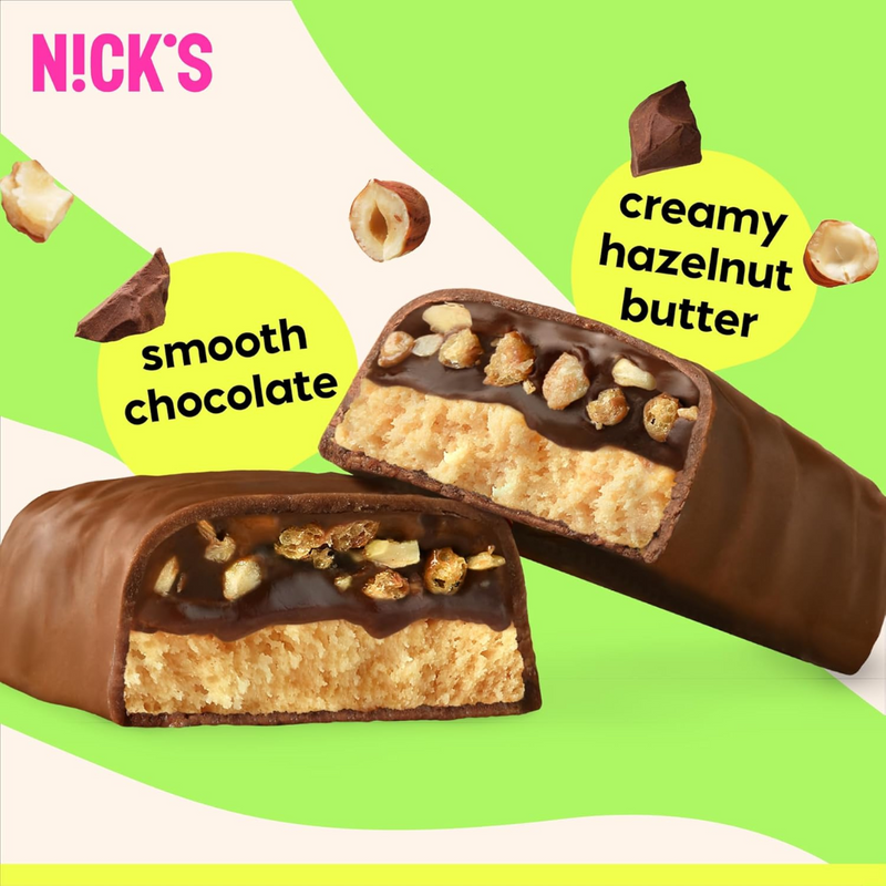 Nick's Hazelnut Chocolate flavour Protein bar 50g - Case of 12