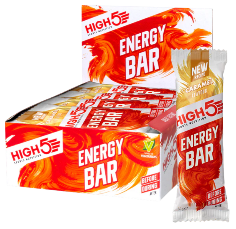 High5 Caramel Flavour Energy bar 55g - Case of 12 [Best Before: 30/09/2025]