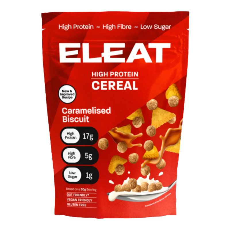 ELEAT Caramelised Biscuit flavour High Protein Cereal 250g [Best Before: 10/10/2025]