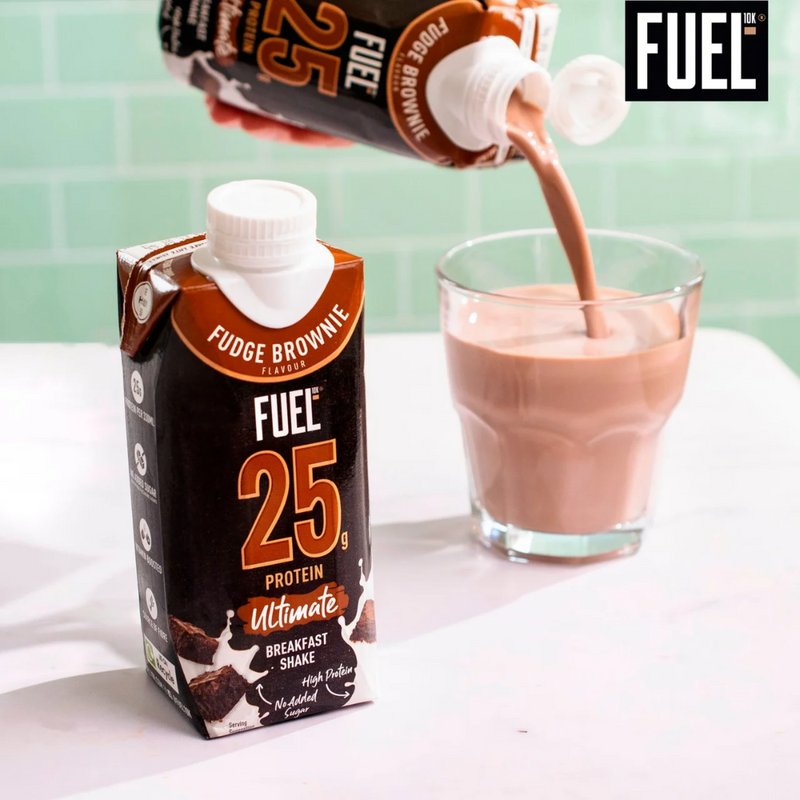 Fuel10k Ultimate Breakfast Shake Fudge Brownie 330ml - Case of 8 [Best Before: 05/11/2025]