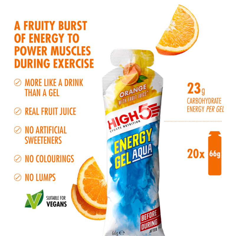 High5 Aqua Orange flavour Energy Gel 66g