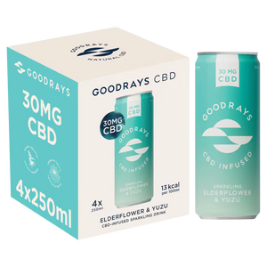 Goodrays Elderflower & Yuzu CBD Drink (4 x 250ml multipack)