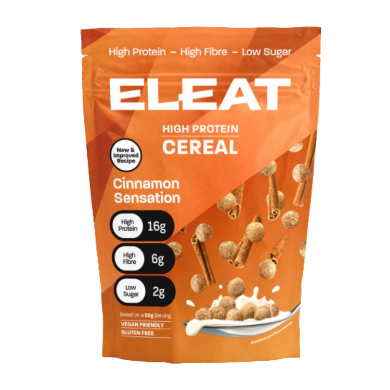 ELEAT Cinnamon Sensation High Protein Cereal 250g  - Case of 5 [Best Before: 22/01/2026]