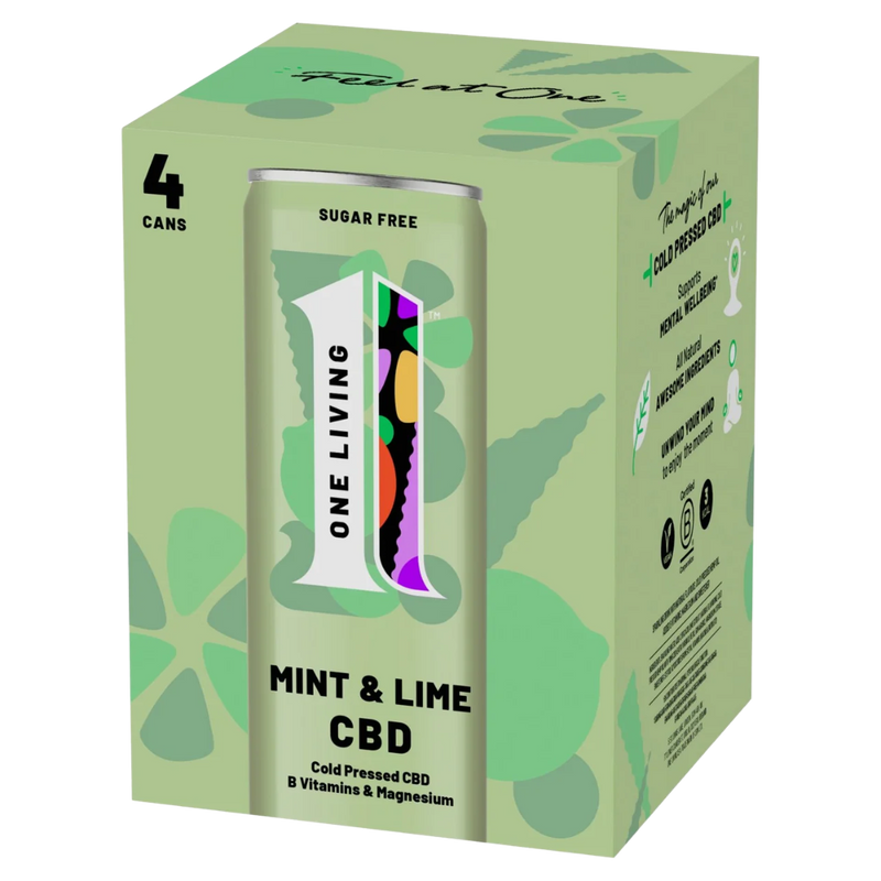 OneLiving Lime & Mint CBD Drink (4 x 250ml multipack)