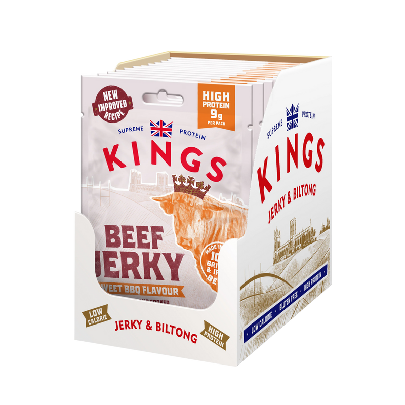 Kings BBQ Flavour Beef Jerky 25g - Case of 12