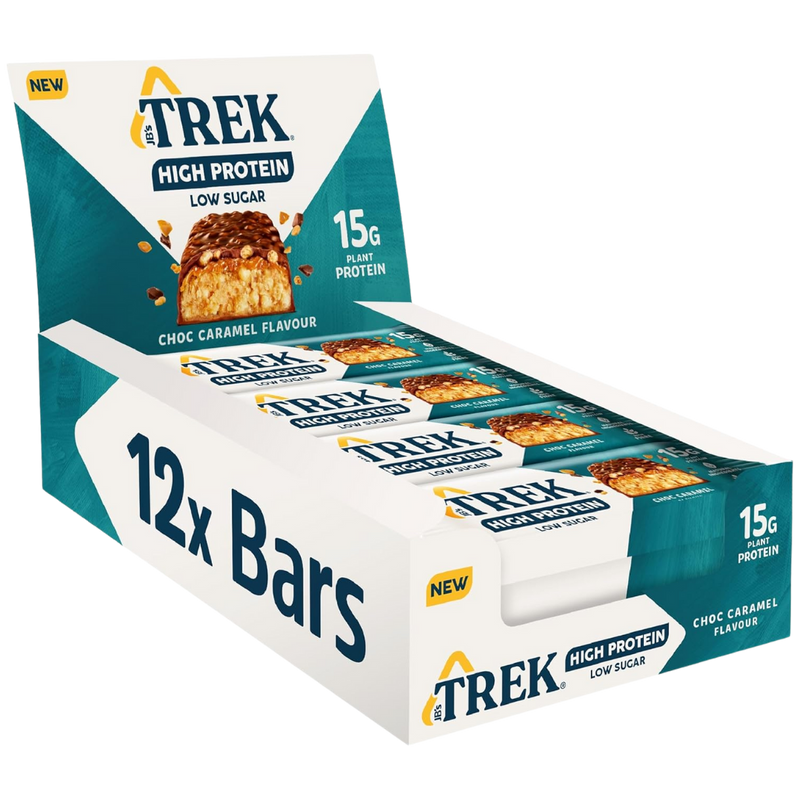 Trek Choc Caramel Low Sugar Protein bar 55g - Case of 12