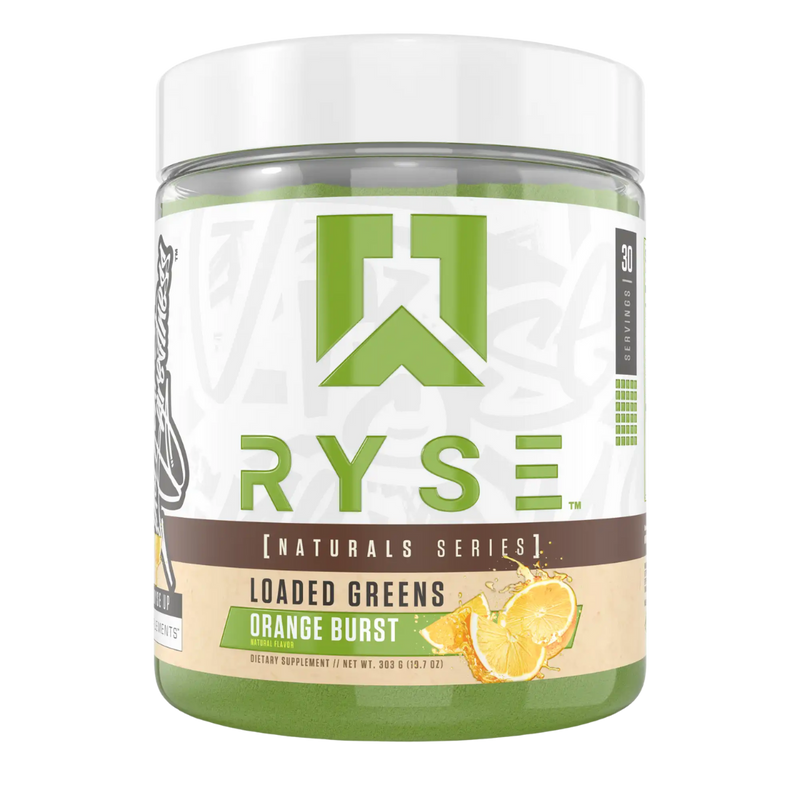 RYSE Loaded Greens Orange Burst 30 Servings [Best Before: 31/10/2025]
