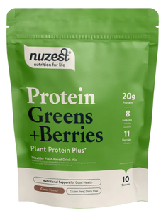 Nuzest Protein Plus Greens + Berries Cocoa Flavour 300g