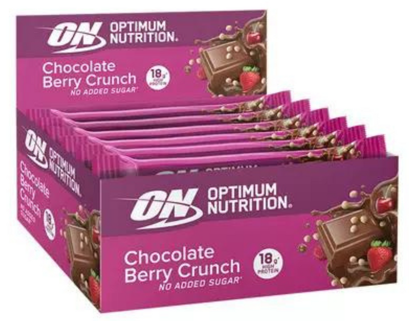 Optimum Nutrition Chocolate Berry Crunch High Protein Bar 55g  - Case of 12