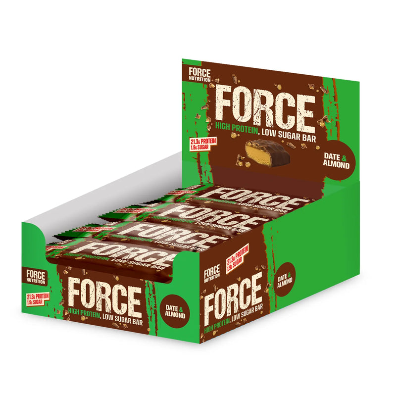 Force Nutrition Date & Almond Protein Bar 65g - Case of 12 [Best Before: 30/11/2025]