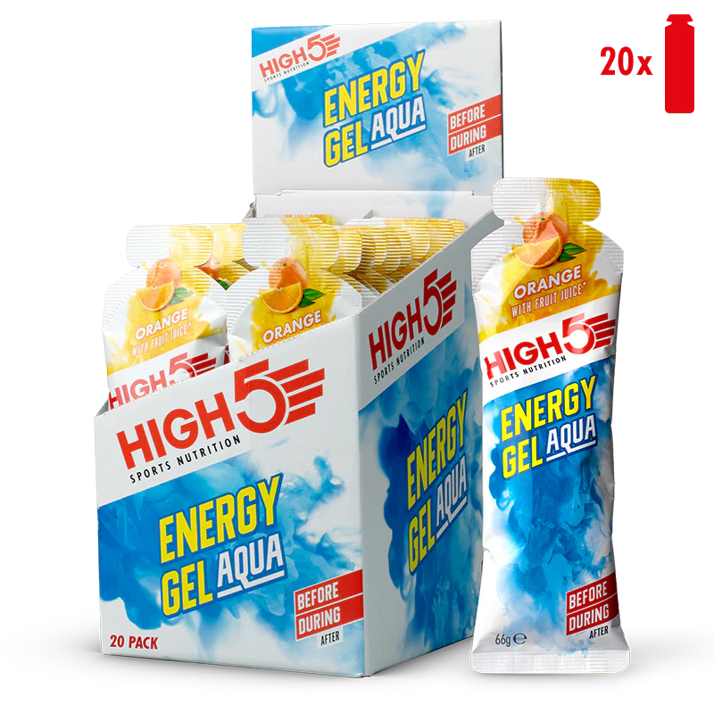 High5 Aqua Energy Gel Orange 66g - Case of 20 [Best Before: 31/10/2025]