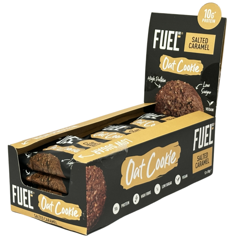 Fuel10k Salted Caramel Protein Oat Cookie 50g - Case of 12 [Best Before: 24/09/2025]