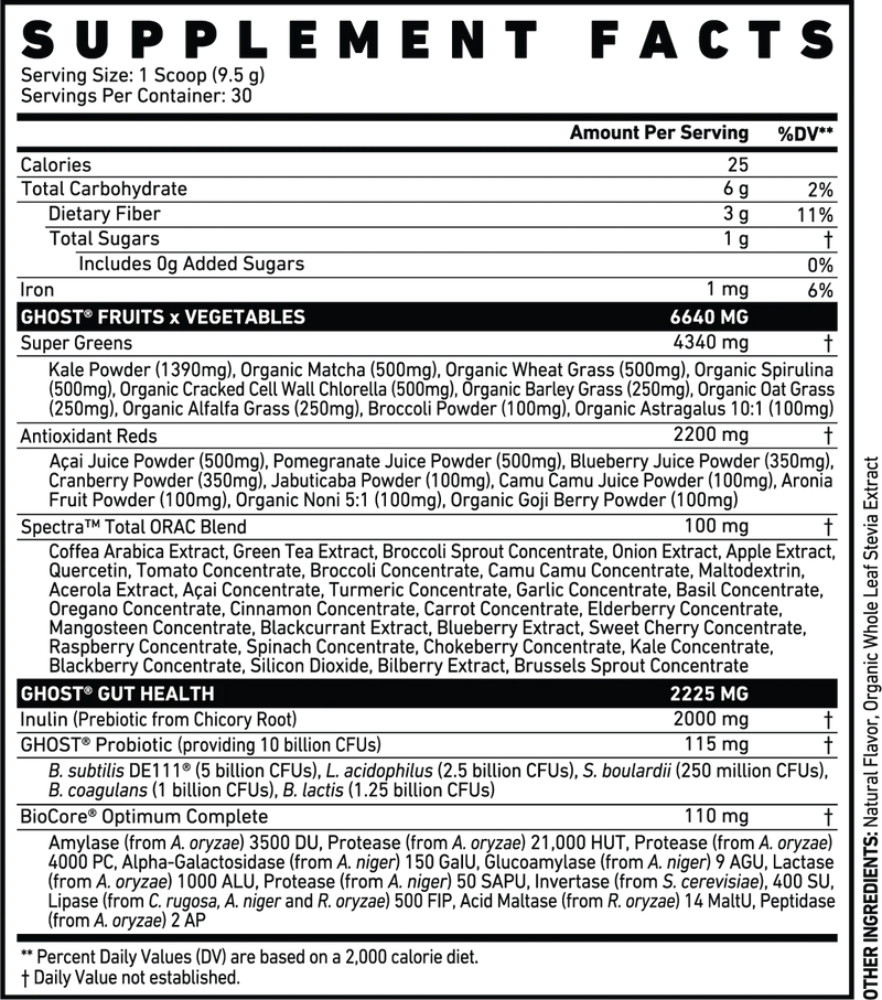 Ghost Greens Powder Original 285g [Best Before: 31/10/2025]