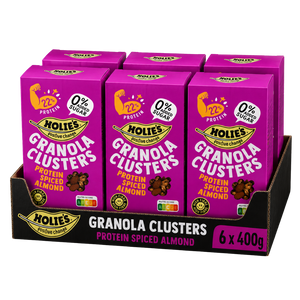Holies Granola Clusters Spiced Almond Protein 400g - Case of 6 [Best Before: 15/09/2026]