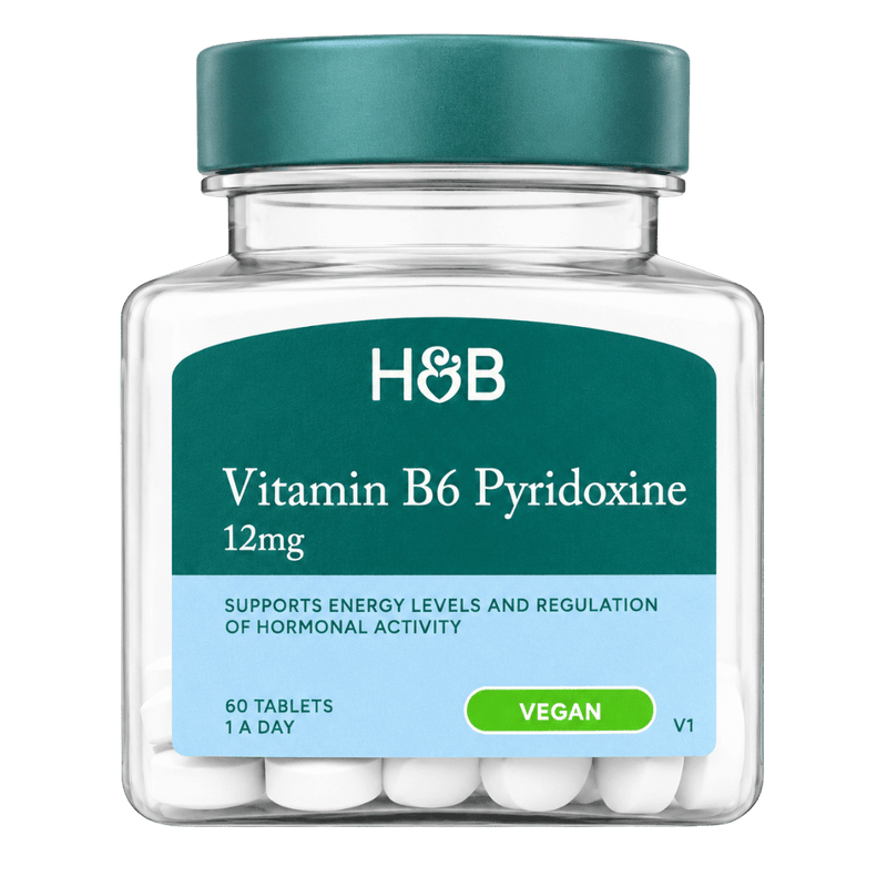 Holland & Barrett Vitamin B6 + Pyrixodine 12mg 60 Tablets