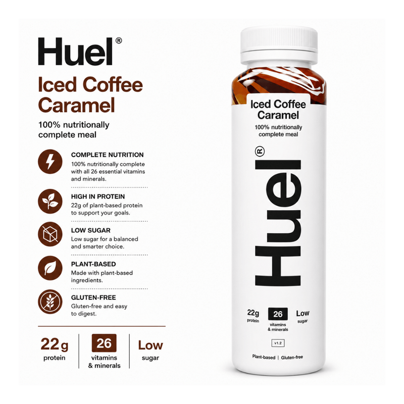 Huel 100% Nutritionally Complete Meal Iced Coffee Caramel 500ml