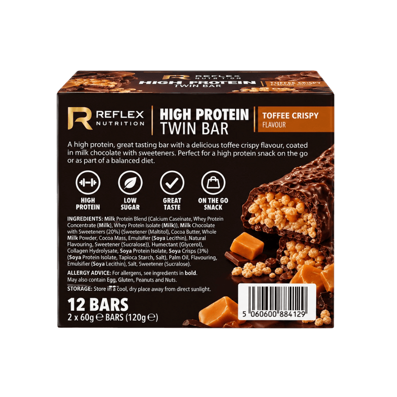 Reflex Protein Twin Bar - Toffee Crispy - 12 Pack