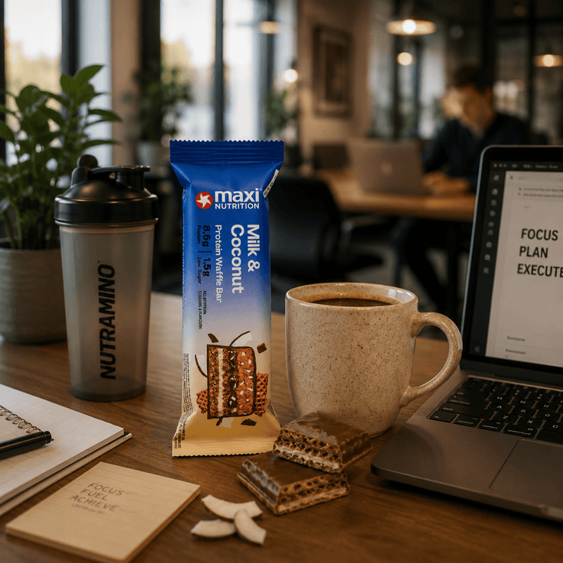 MaxiNutrition Waffle Protein Bar Milk & Coconut Flavour 40g - Case of 12 [Best Before: 31/07/2026]