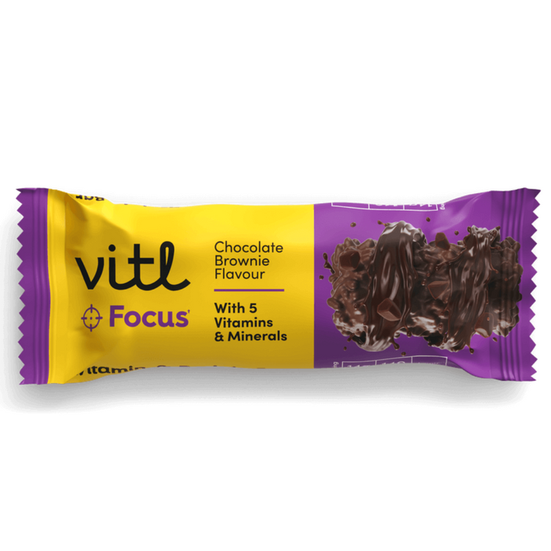 Vitl Chocolate Brownie flavour Vitamin & Protein Bar 40g - Case of 15 [Best Before: 30/10/2024]