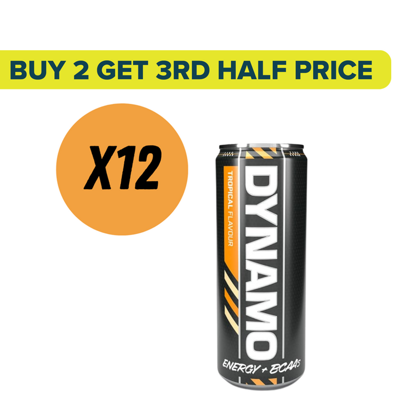 Protein Dynamix Dynamo Tropical Energy Drink 330ml - Case of 12