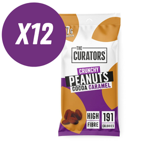 The Curators Crunchy Cocoa Caramel Peanuts 35g  - Case of 12 [Best Before: 24/02/2025]