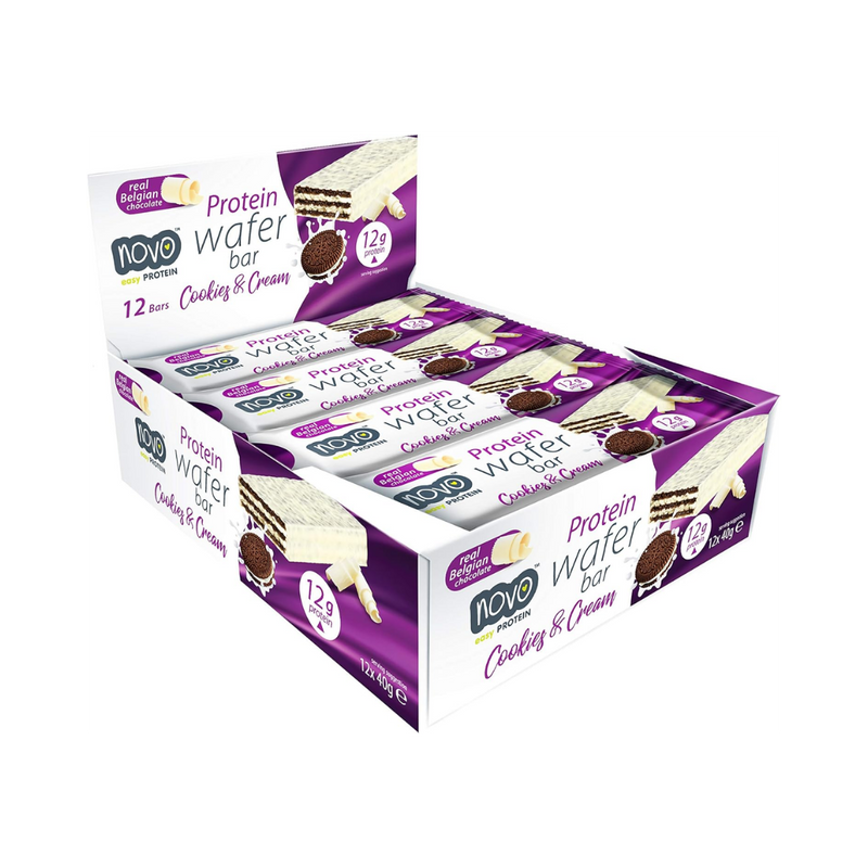Novo Cookies & Cream High Protein Wafers 40g - Case of 12