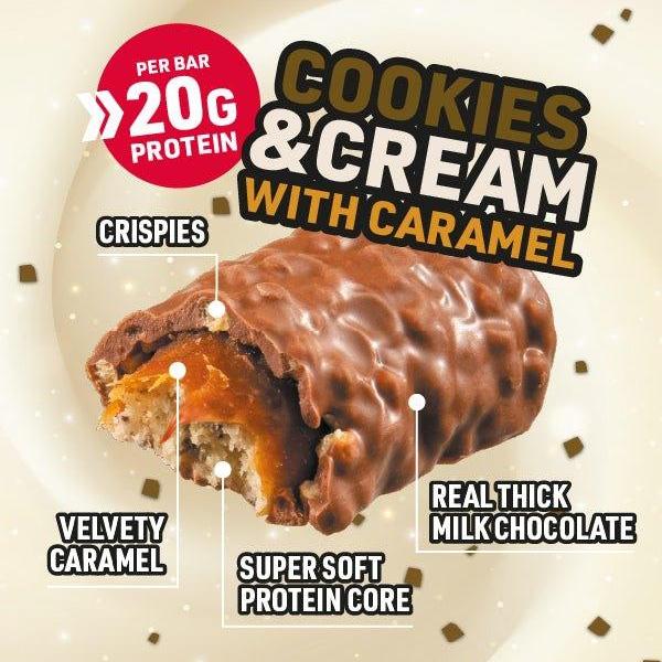 NutriFX Workfit Power Protein bar Cookies & Cream flavour (4 x 60g multipack) [Best Before: 20/08/2025]