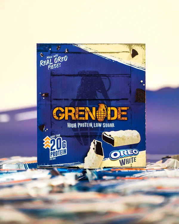 Grenade Oreo White Chocolate Flavour Protein bar 60g - Case of 12 [Best Before: 05/11/2025]