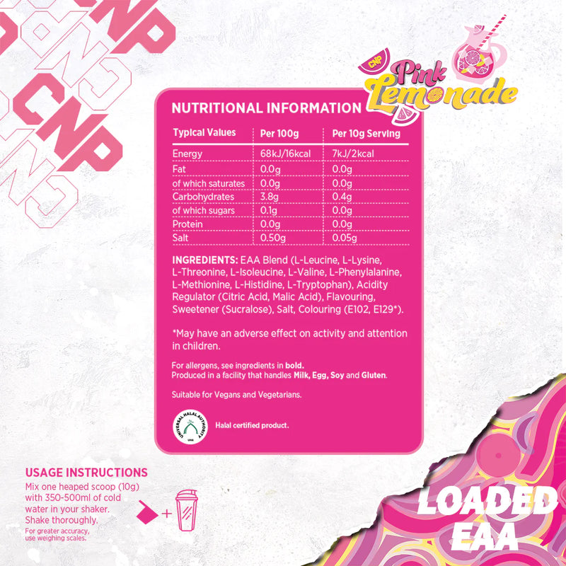 CNP Loaded EAA Pink Lemonade 300g (30 servings)